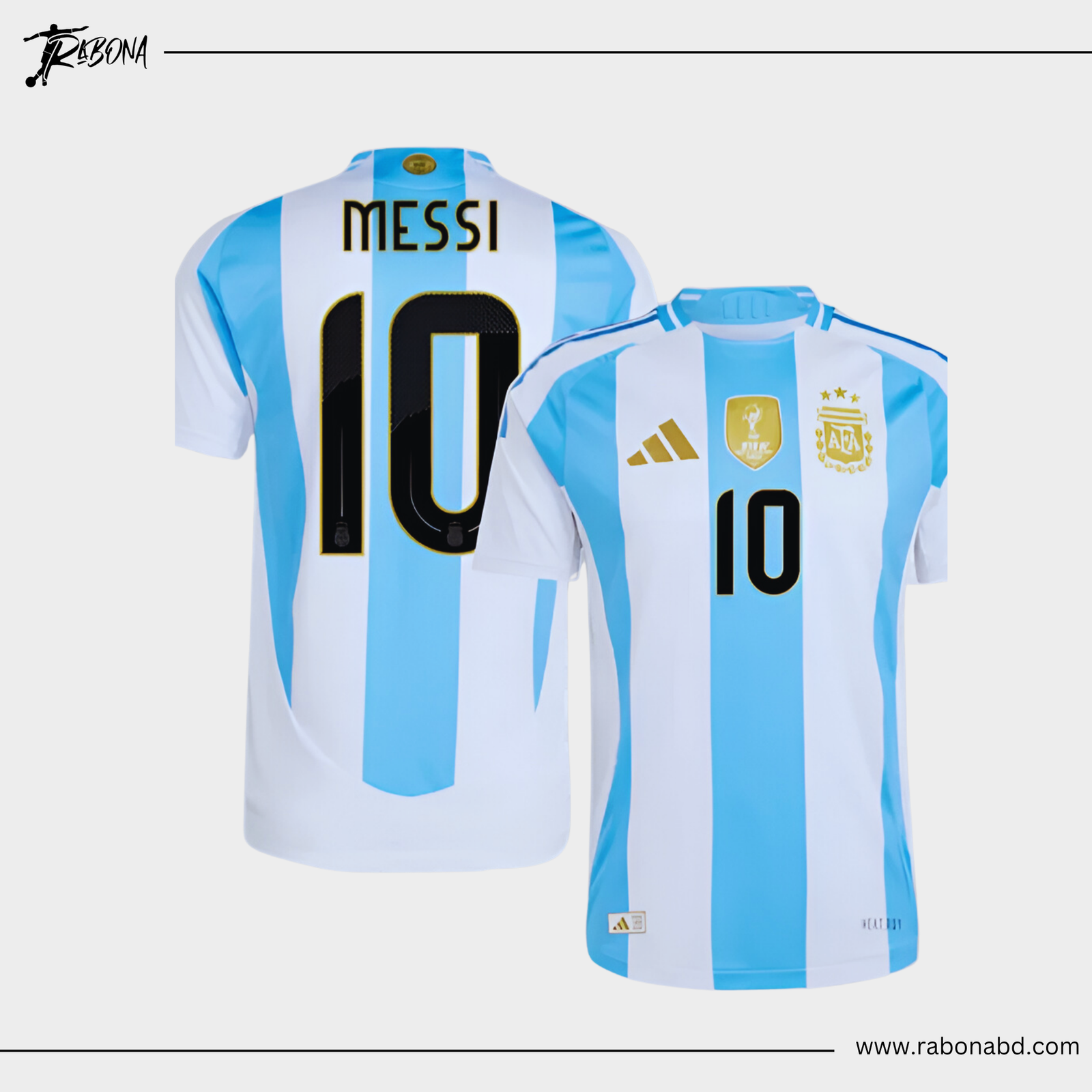 Lionel Messi Argentina Home Jersey 2024 Player Edition Rabona