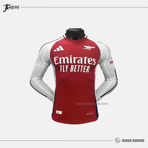 Arsenal Home Kit 2024-25 (Player Edition) - Full Sleeve