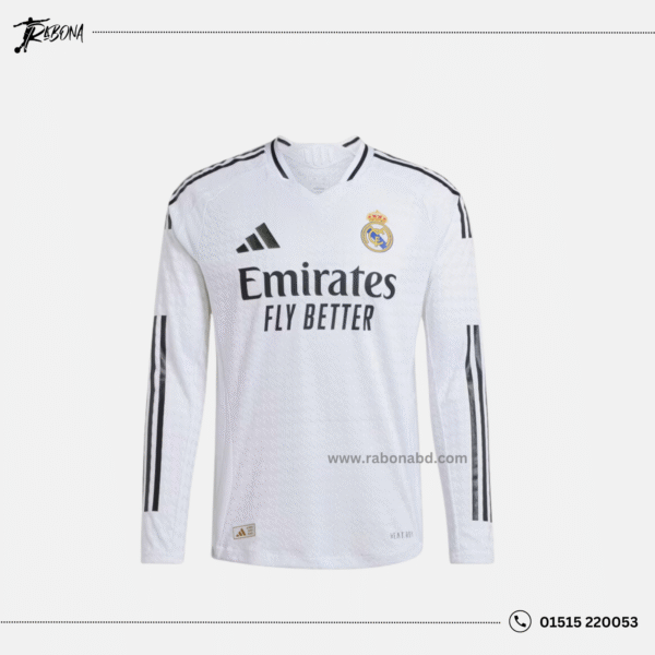 Real Madrid Home Kit 2024-25 (Player Edition) - Full Sleeve