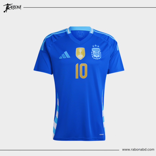 Argentina Away Jersey 2024 (Fan Edition) + 'MESSI' - Name & Number Official Font