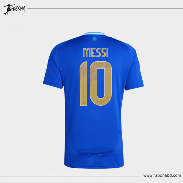 Argentina Away Jersey 2024 (Fan Edition) + 'MESSI' - Name & Number Official Font