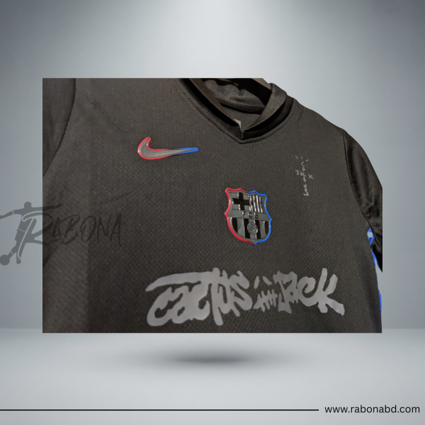 Barcelona Away Kit 2024/25(Cactus Jack Edition) - Kids Jersey Set