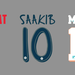Customized Official Name-Number (Rubber Print)